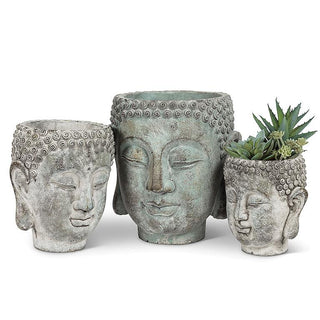 buddha head planter - assorted