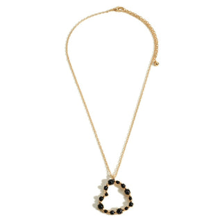 gold tone heart pendant necklace