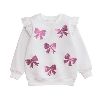 sequin bow toddler sweatshirt