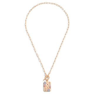 t- bar initial pendent necklaces- assorted
