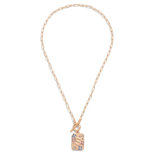 t- bar initial pendent necklaces- assorted