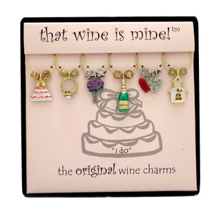 i do wine charms, set of 6