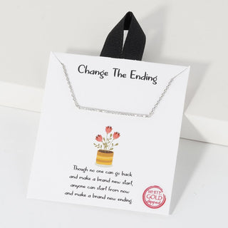 cubic zirconia bar pendant necklace
