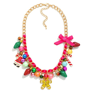 christmas charm necklace - assorted