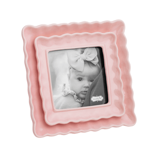 square layered pink frame