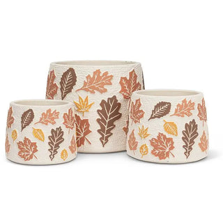 fall leaves planters - assorted