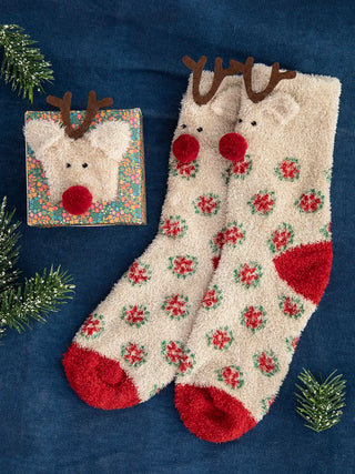 boxed cozy critter socks