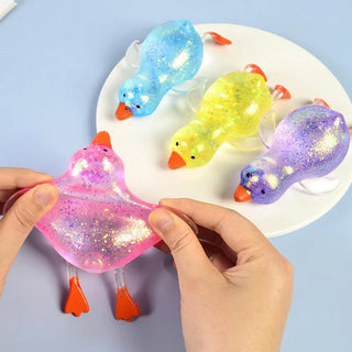 cartoon sequin duck squishy toy