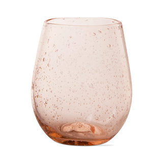 bubble glass stemless wine glass