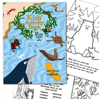 wild friends of california kid's activity book