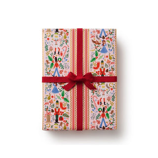 holly jolly nutcracker continuous wrapping paper
