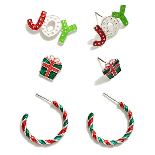 christmas earring collection - assorted