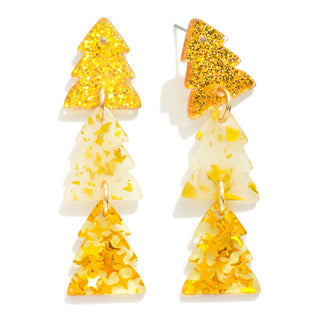 christmas tree drop earrings