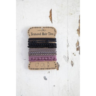textured hair ties, set of 10 - neutral