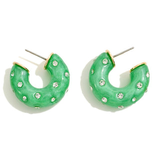 chunky acetate hoop earrings