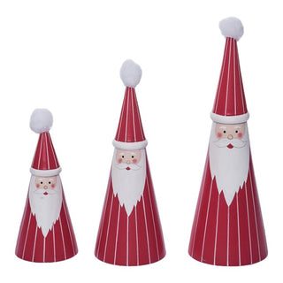 wood cone santas - assorted