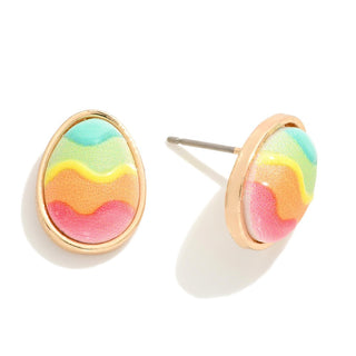 easter egg stud earrings