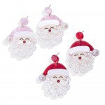 santa claus post drop earrings - assorted