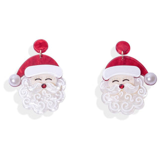 santa claus post drop earrings - assorted