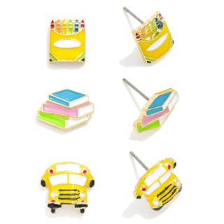 back-to-school stud earring collections- assorted