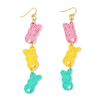 seed bead easter bunny drops with pearls