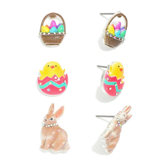 easter enamel stud earring collection