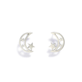 moon stud earrings