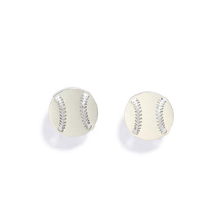 baseball stud earrings
