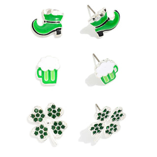 st. patrick's day stud earrings - assorted