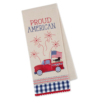 proud american embelished dishtowel
