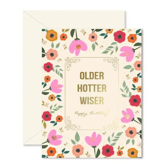 older hotter wiser birthday card