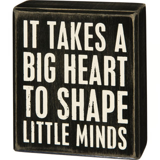 big heart box sign