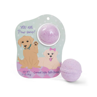 golden retriever puppies clamshell bath bomb