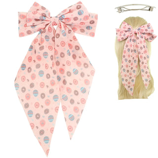 easter theme bow barrette hair clip - assorted