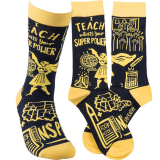i teach, what's your super power socks