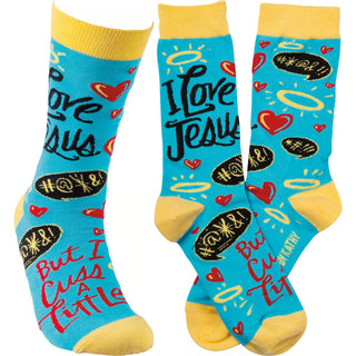 i love jesus but i cus a little socks