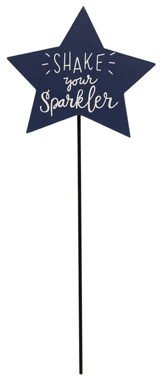 patriotic star plant stakes - assorted