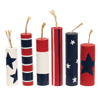 wooden firecrackers, set of 6