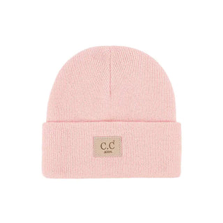 kids classic rib patch beanie