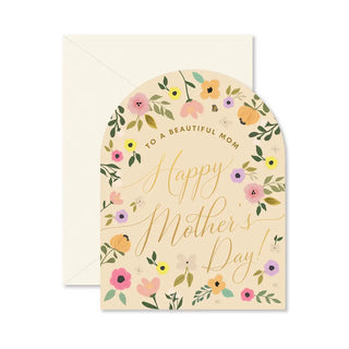 arch beautiful mother's day floral greeting card