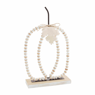 medium beaded pumpkin sitter