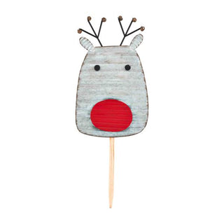 reindeer tin christmas yard stake