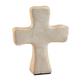 gold concrete cross