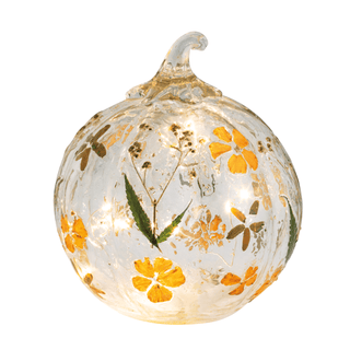 large gather LED glass pumpkin