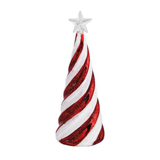 small candy cane glass tree