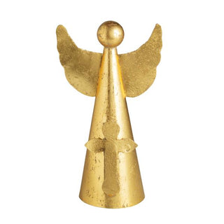 large gold angel cross sitter