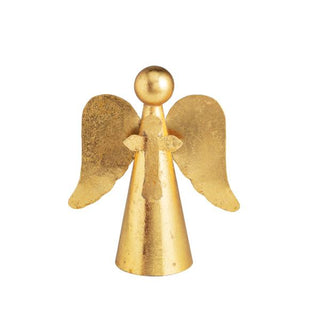 small gold angel cross sitter
