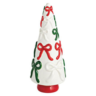 small bow ceramic christmas tree