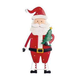 light up santa christmas sitter