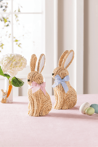 bow bunny woven sitter
